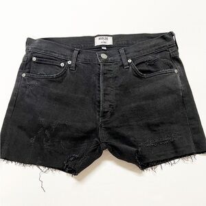AGOLDE X ASAP Ferg Womens Black Distressed Denim Cut Off Shorts Size 32